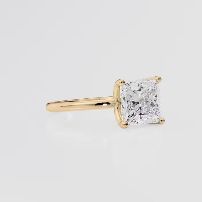 Princess Cut Solitaire Four Prong Engagement Ring