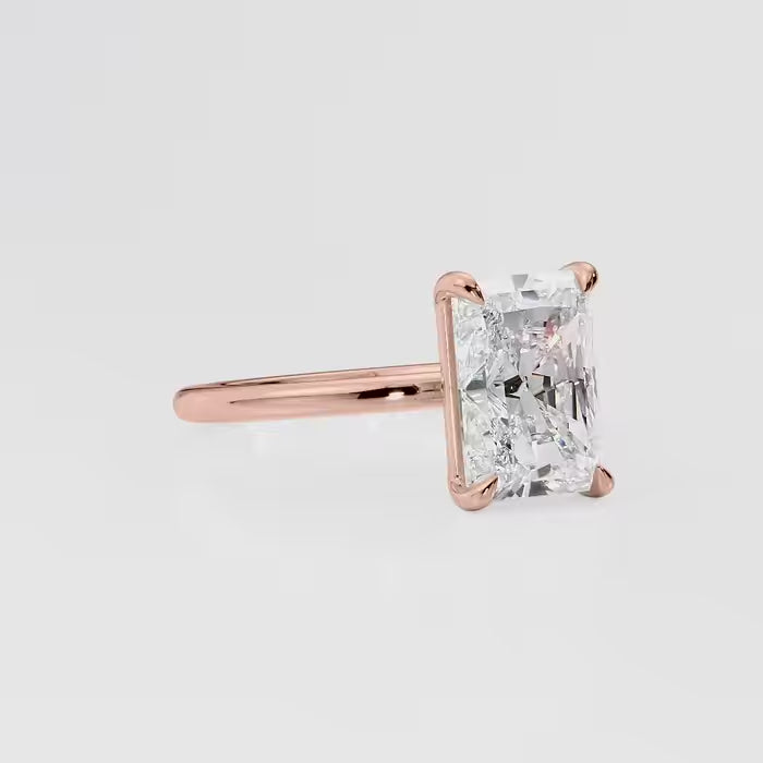 Radiant Cut Diamond Solitaire Engagement Ring For Women
