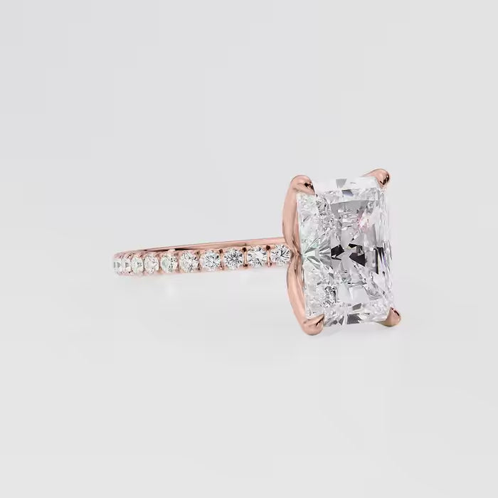 Radiant Cut Diamond Pave Band Ring