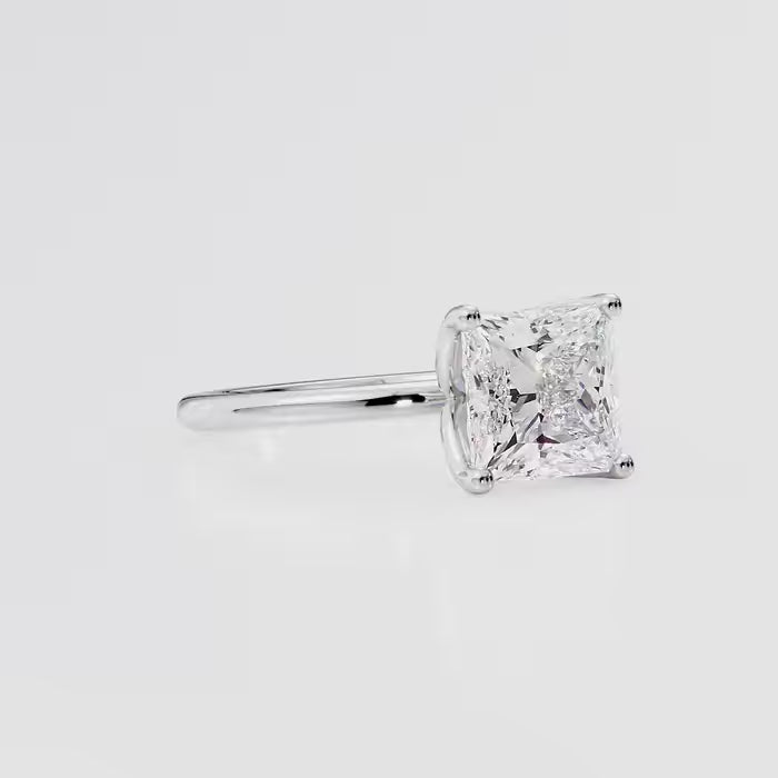 Princess Cut Solitaire Four Prong Engagement Ring