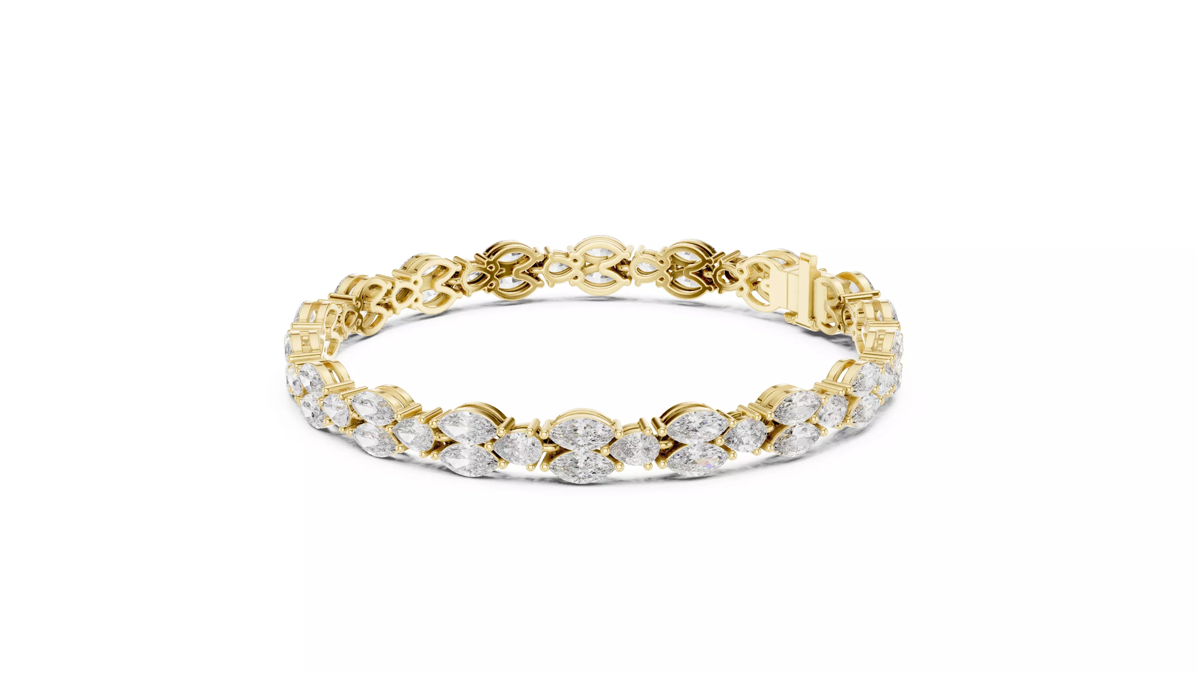 Marquise\Pear Diamond Tennis Bracelet Luxury Statement Jewelry