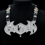 Bat with Custom name Pendant