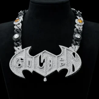 Bat with Custom name Pendant
