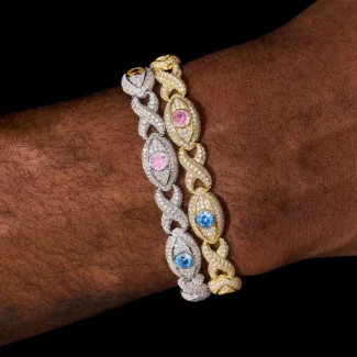 Infinty x Evel Eye Multi Colour stone Bracelet