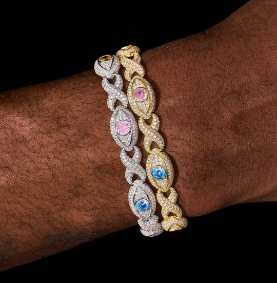 Infinty x Evel Eye Multi Colour stone Bracelet