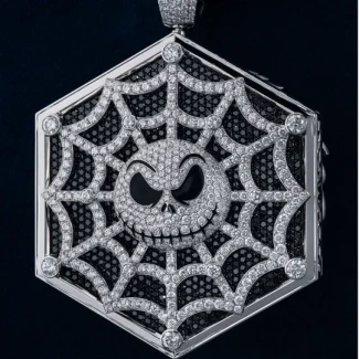 Spidy with Smiley Face Hexagon Pendant