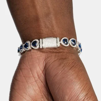Sapphire Heart Tennis Bracelet