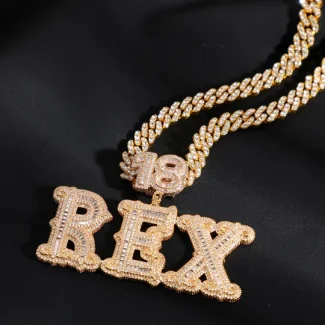 Customise Name and Age with Unique Font Pendant