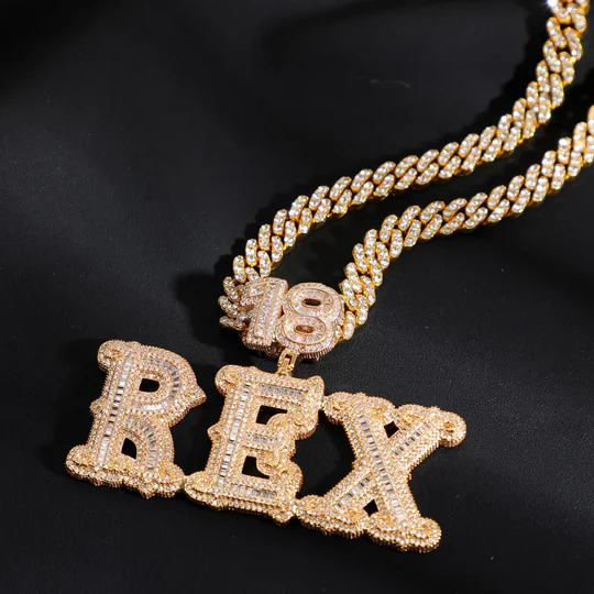 Customise Name and Age with Unique Font Pendant
