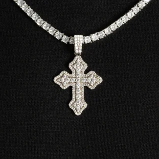 Cluster Micro Cross Pendant