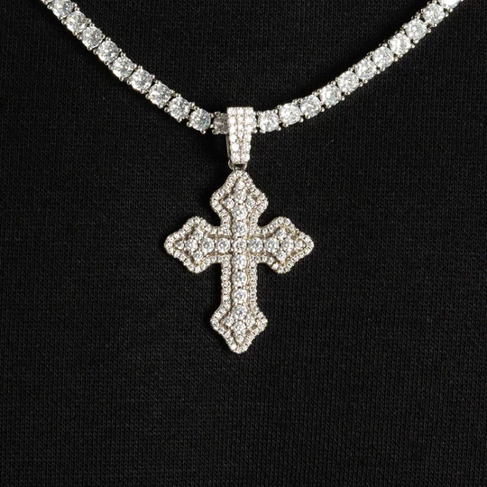 Cluster Micro Cross Pendant