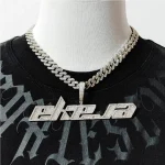 Customize Name Pendant with Stylish Font Iced-out Pendant