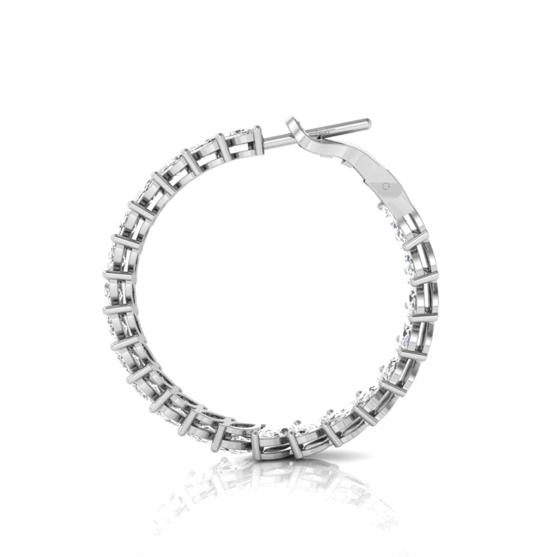 Marquise Cut Hoops Diamond Earrings for Women